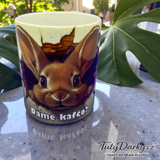 Hrnek - Dáme kafčo? (zajíc)