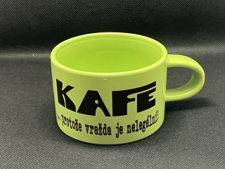 Makronkový hrnek - KAFE, protože vražda je nelegální!