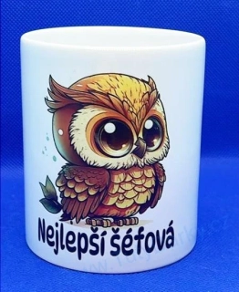Hrnek - sova - nejlepší šéfová