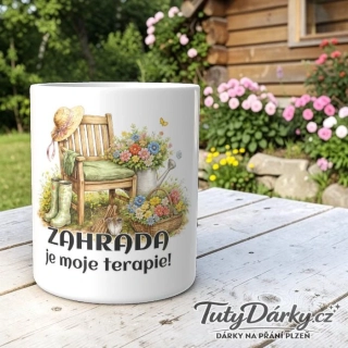 Hrnek - Zahrada je moje terapie